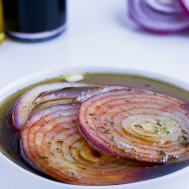 Quick and Easy Marinated Red Onions Grain Free Table