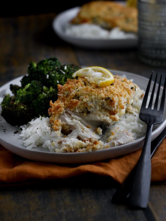 Lemon Parmesan Crusted Halibut (glutenfree) Grain Free Table