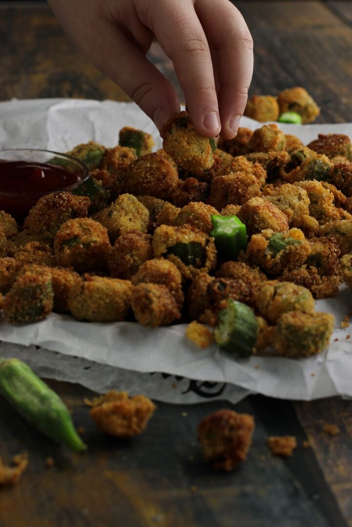 Glutenfree Crispy Fried Okra Grain Free Table