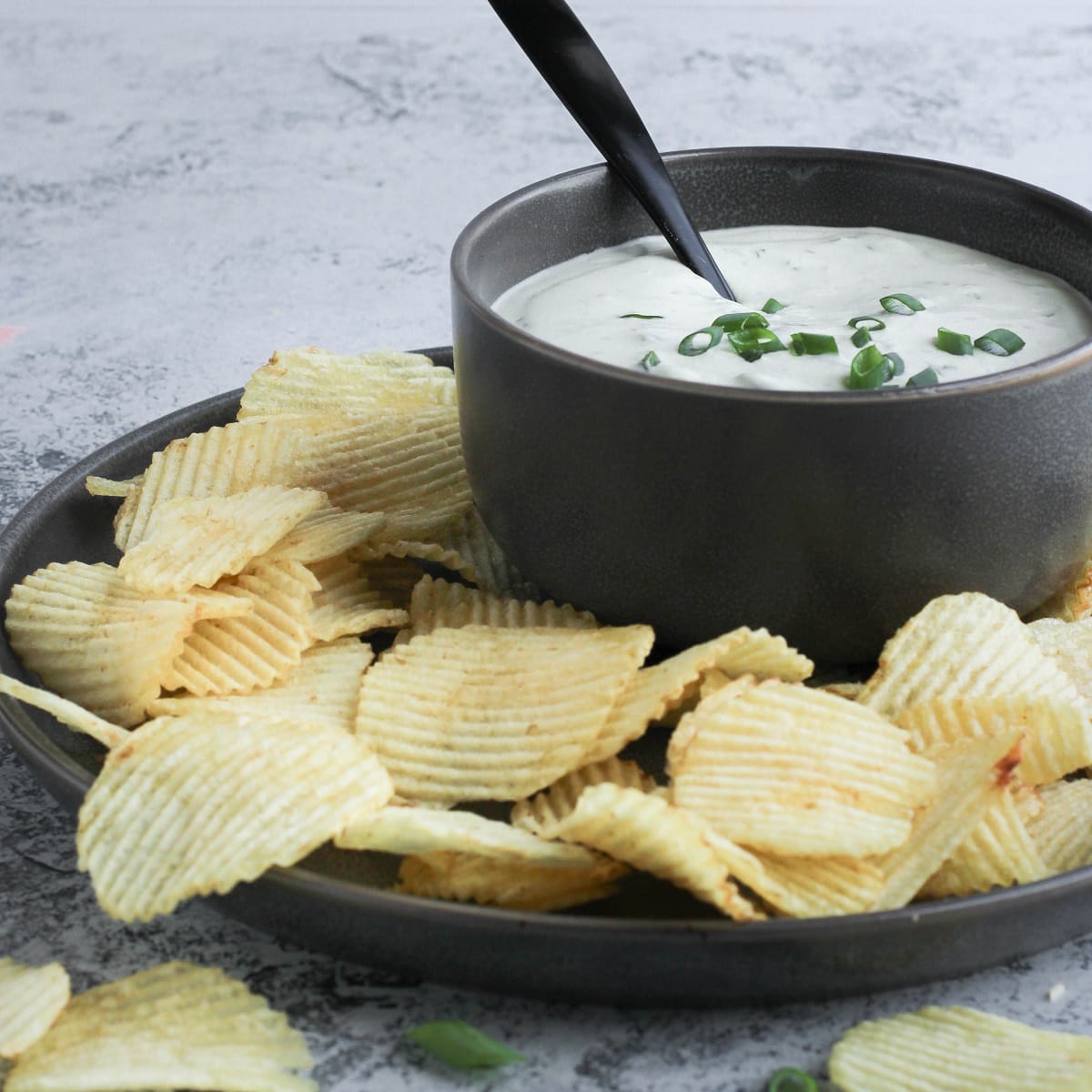 Spiralized Potato Chips With Onion Dip - Gluten Free Homestead